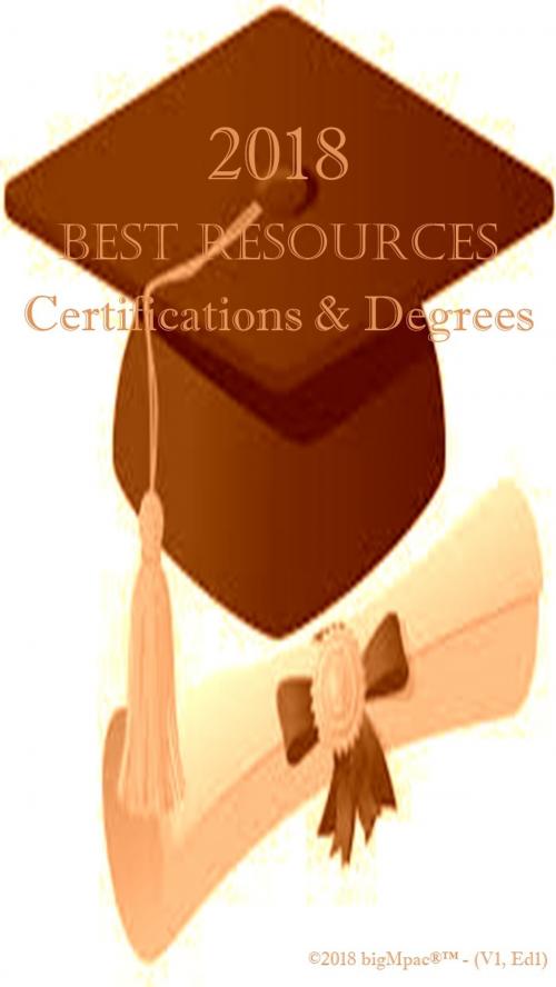 Cover of the book 2018 Best Resources for Certifications & Degrees by Antonio Smith, Antonio Publishings