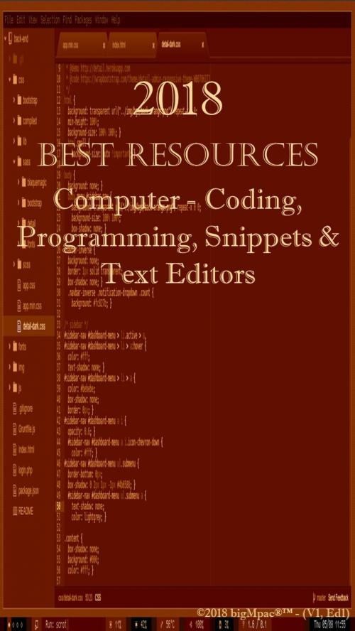 Cover of the book 2018 Best Resources for Computer - Coding, Programming, Snippets & Text Editors by Antonio Smith, Antonio Publishings