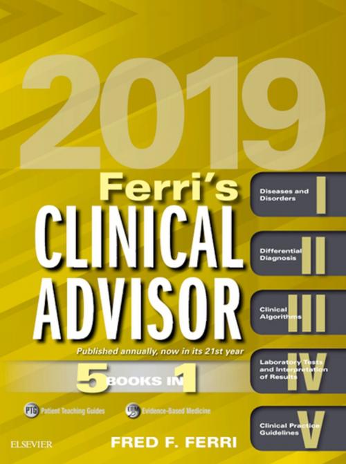 Cover of the book Ferri's Clinical Advisor 2019 E-Book by Fred F. Ferri, MD, FACP, Elsevier Health Sciences