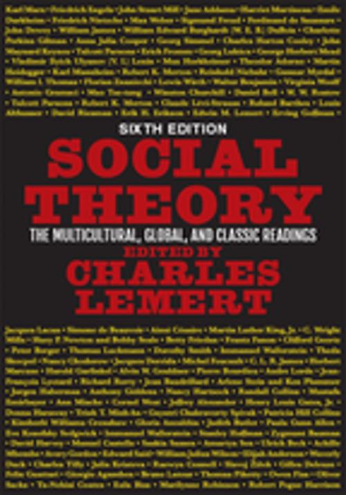 Cover of the book Social Theory by Charles Lemert, Taylor and Francis