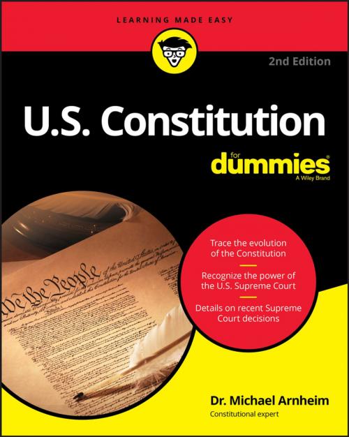 Cover of the book U.S. Constitution For Dummies by Michael Arnheim, Wiley