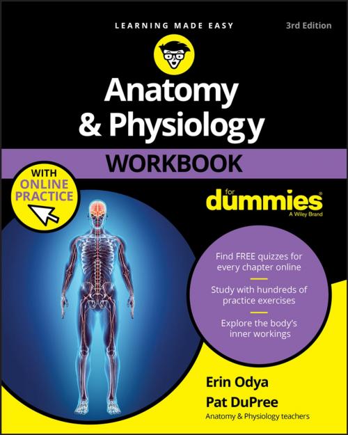 Cover of the book Anatomy & Physiology Workbook For Dummies with Online Practice by Erin Odya, Pat DuPree, Wiley