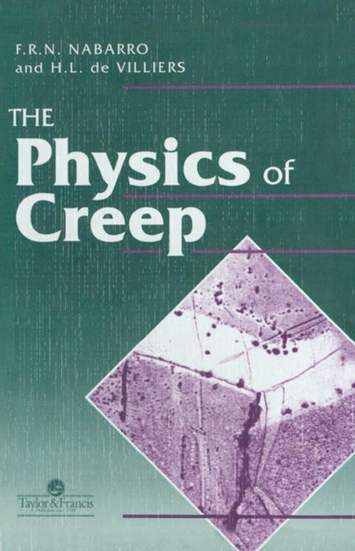 Cover of the book Physics Of Creep And Creep-Resistant Alloys by F R N Nabarro, F. de Villiers, CRC Press