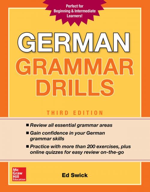 Cover of the book German Grammar Drills, Third Edition by Ed Swick, McGraw-Hill Education