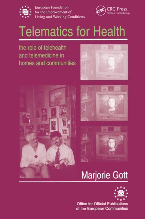 Cover of the book Telematics for Health by Marjorie Gott, CRC Press