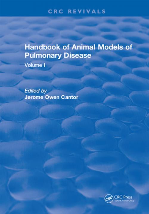 Cover of the book CRC Handbook of Animal Models of Pulmonary Disease by Jerome Owen Cantor, CRC Press