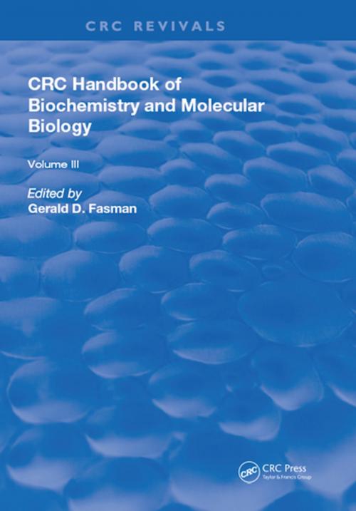 Cover of the book Handbook of Biochemistry by Gerald D Fasman, CRC Press