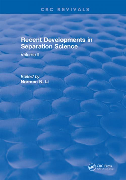 Cover of the book Recent Developments in Separation Science by Po Li. N N, CRC Press