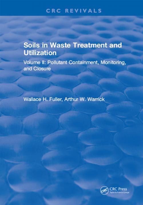 Cover of the book Soils in Waste Treatment and Utilization by W.H. Fuller, CRC Press