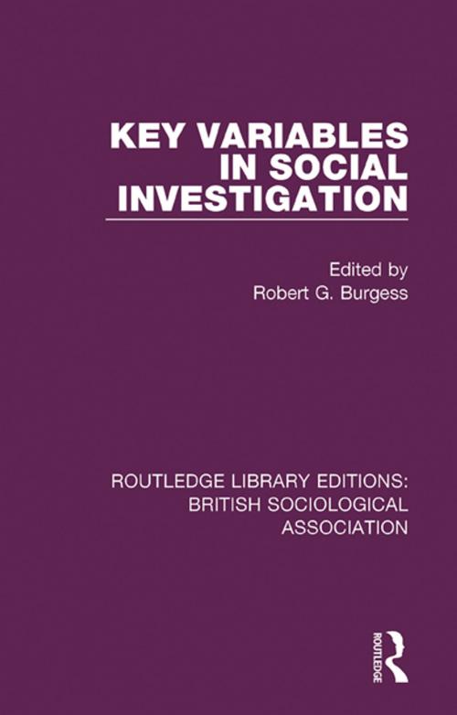 Cover of the book Key Variables in Social Investigation by , Taylor and Francis