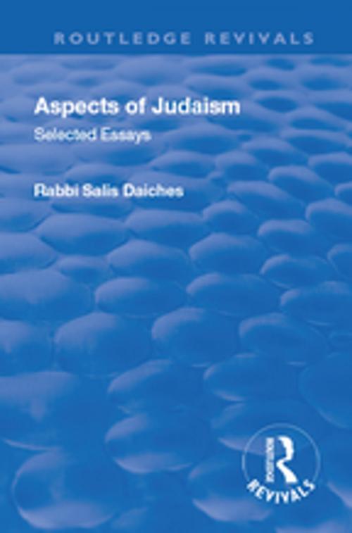 Cover of the book Revival: Aspects of Judaism (1928) by Rabbi Salis Daiches, Taylor and Francis