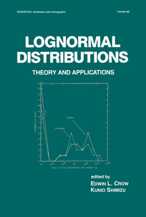 Cover of the book Lognormal Distributions by Crow, CRC Press