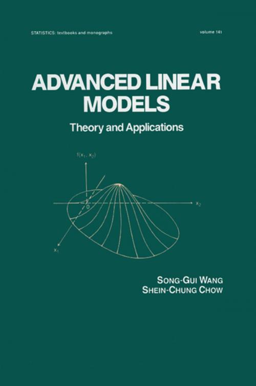 Cover of the book Advanced Linear Models by Shein-Chung Chow, CRC Press
