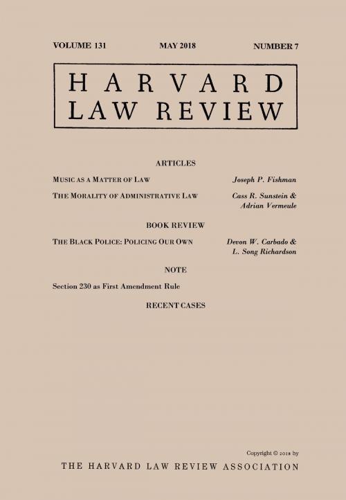 Cover of the book Harvard Law Review: Volume 131, Number 7 - May 2018 by Harvard Law Review, Quid Pro, LLC