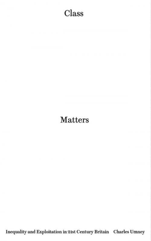 Cover of the book Class Matters by Charles Umney, Pluto Press