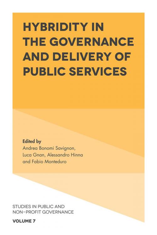 Cover of the book Hybridity in the Governance and Delivery of Public Services by , Emerald Publishing Limited