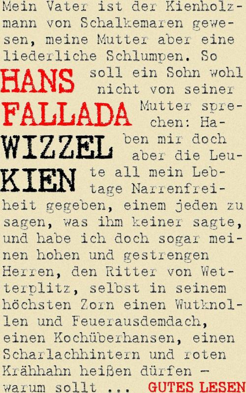 Cover of the book Wizzel Kien by Hans Fallada, epubli