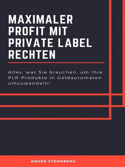 Cover of the book Maximaler Profit mit Private Label Rechten by Andre Sternberg, Books on Demand