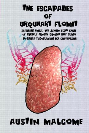 Book cover of The Escapades of Urquhart Flomit Starring Emily, the Jumbo Sized Chub of Freshly Frozen Ground Beef slash Possible Yugoslavian Ice Caterpillar