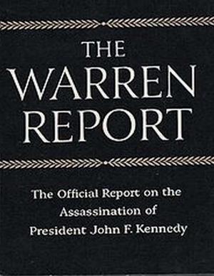 Book cover of The Warren Commission Report The Official Report on the Assassination of President John F. Kennedy