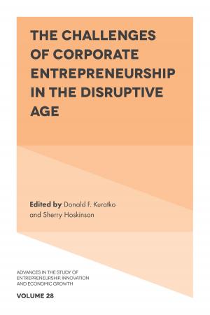 Cover of the book The Challenges of Corporate Entrepreneurship in the Disruptive Age by Bénédicte Régimont