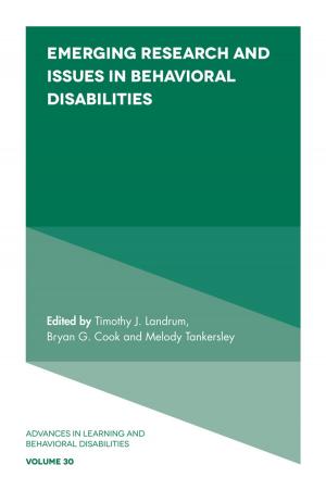 Cover of Emerging Research and Issues in Behavioral Disabilities