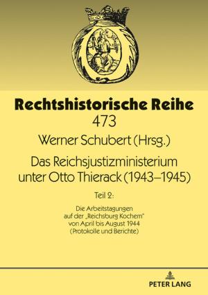 Cover of the book Das Reichsjustizministerium unter Otto Thierack (19431945) by Moritz Mentzel