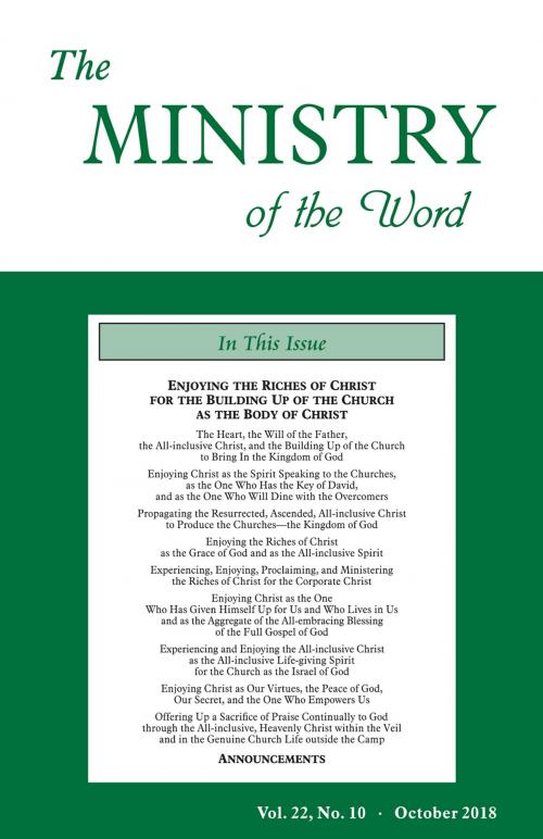 Cover of the book The Ministry of the Word, Vol. 22, No. 10 by Various Authors, Living Stream Ministry