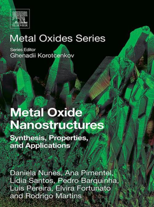 Cover of the book Metal Oxide Nanostructures by Daniela Nunes, Ana Pimentel, Lidia Santos, Pedro Barquinha, Luis Pereira, Elvira Fortunato, Rodrigo Martins, Elsevier Science