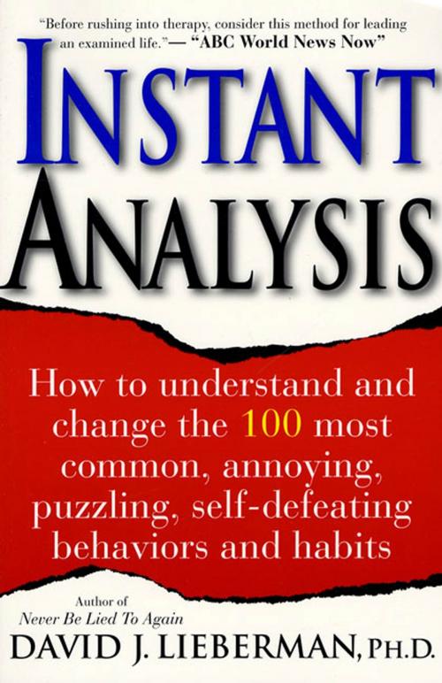 Cover of the book Instant Analysis by Dr. David J. Lieberman, Ph.D., St. Martin's Press
