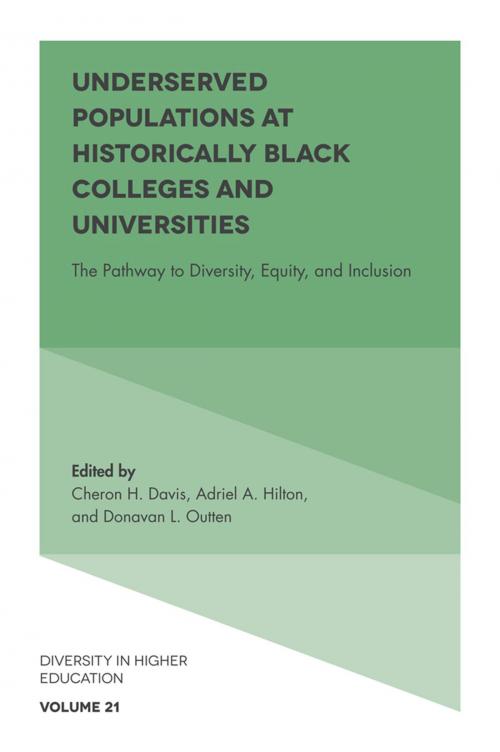 Cover of the book Underserved Populations at Historically Black Colleges and Universities by , Emerald Publishing Limited