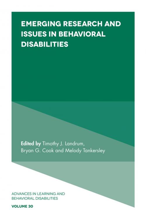 Cover of the book Emerging Research and Issues in Behavioral Disabilities by , Emerald Publishing Limited