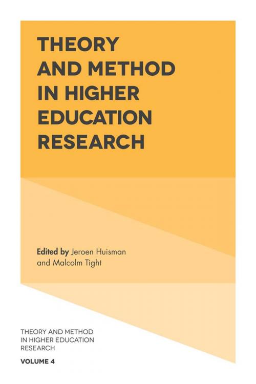 Cover of the book Theory and Method in Higher Education Research by , Emerald Publishing Limited