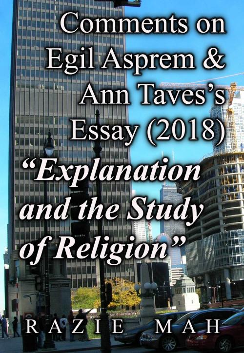 Cover of the book Comments on Egil Asprem and Ann Taves’s Essay (2018) "Explanation and the Study of Religion" by Razie Mah, Razie Mah