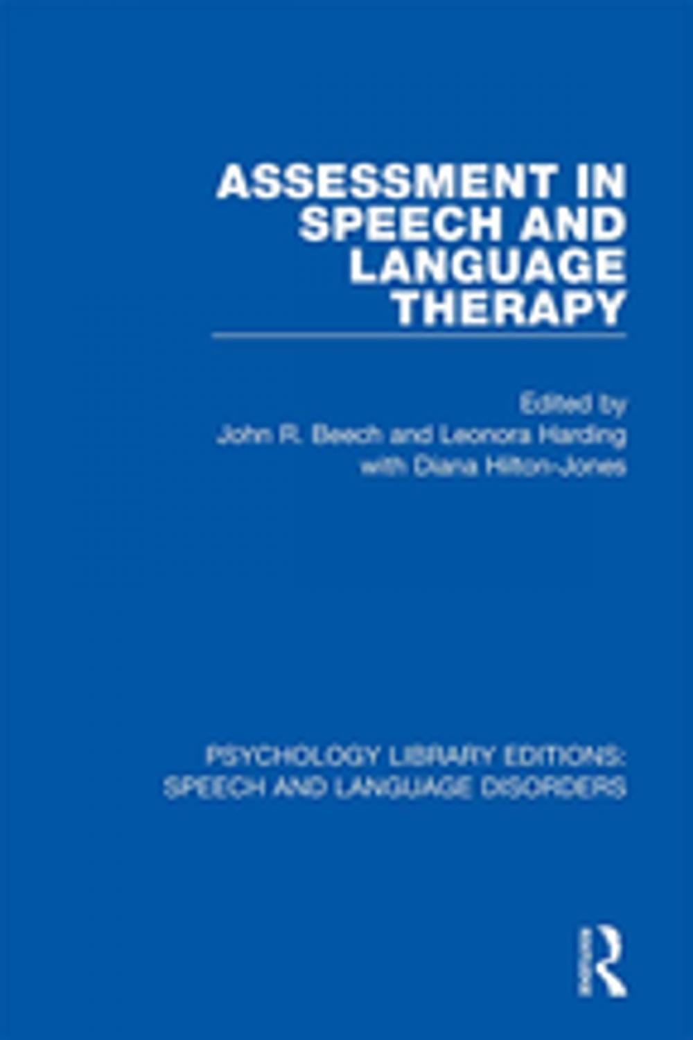 Big bigCover of Assessment in Speech and Language Therapy