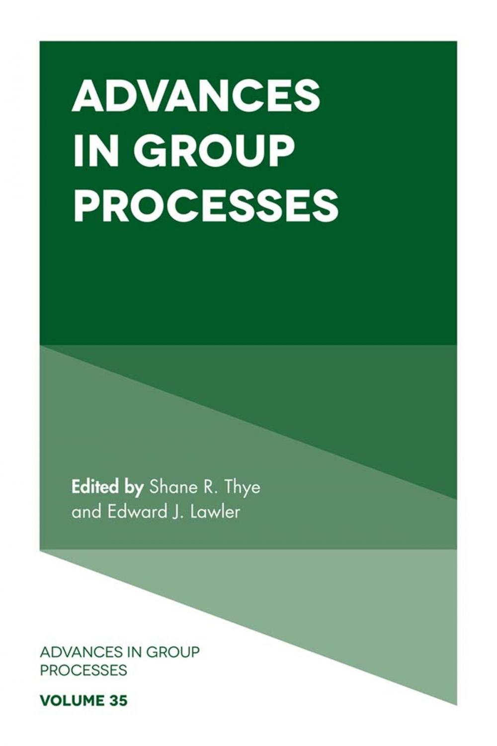Big bigCover of Advances in Group Processes
