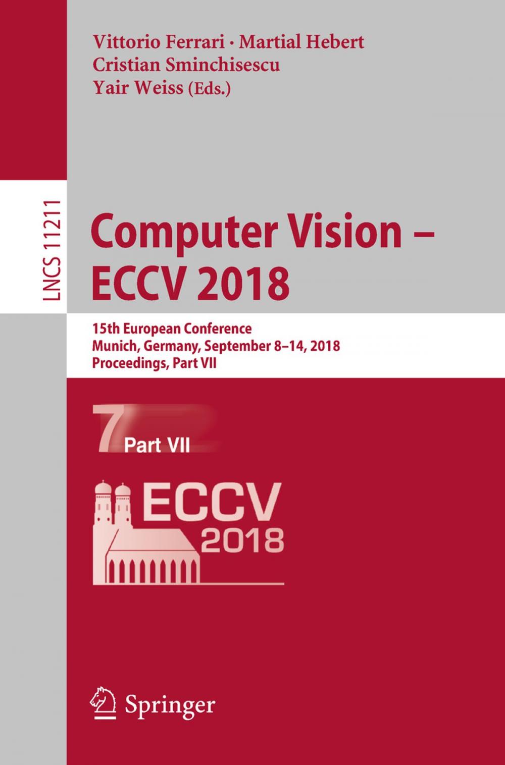 Big bigCover of Computer Vision – ECCV 2018