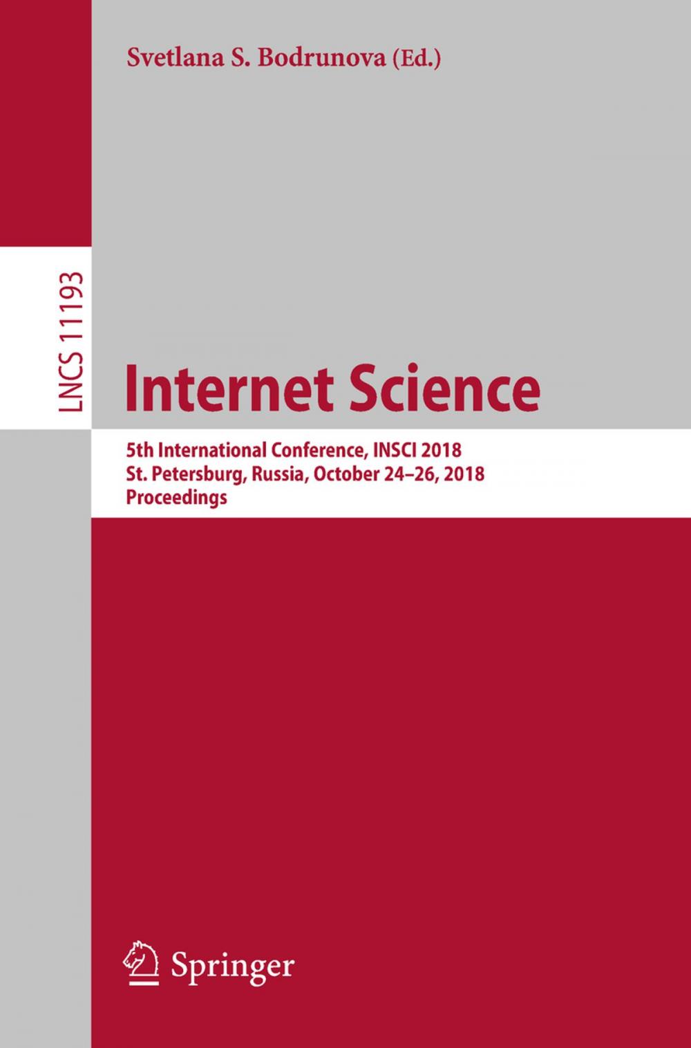 Big bigCover of Internet Science