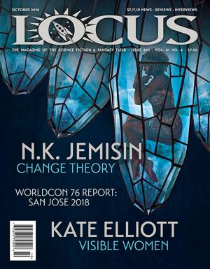 Book cover of Locus Magazine, Issue #693, October 2018