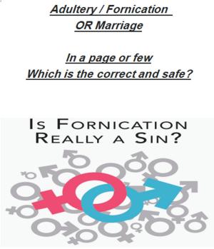 bigCover of the book Adultery / Fornication Or Marriage by 