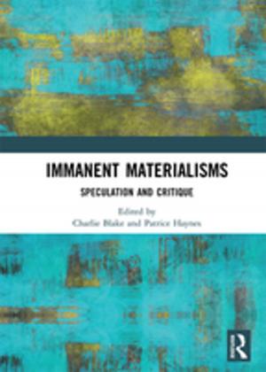 Cover of the book Immanent Materialisms by Alison M Johnston