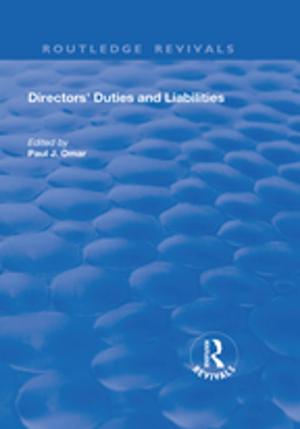 Cover of the book Directors' Duties and Liabilities by R. Glynn Owens, J. Barrie Ashcroft