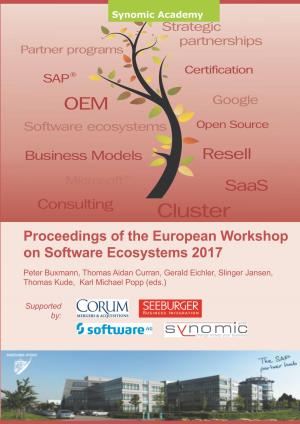 Book cover of Proceedings of the European Workshop on Software Ecosystems 2017