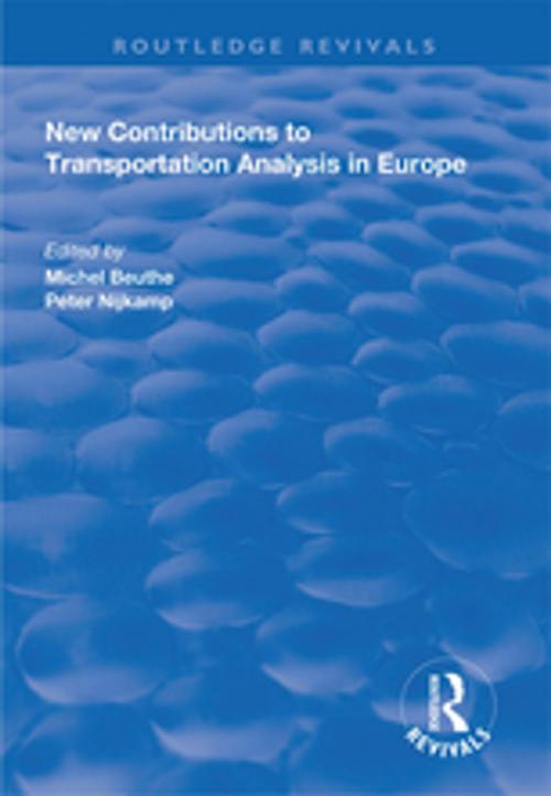 Cover of the book New Contributions to Transportation Analysis in Europe by , Taylor and Francis