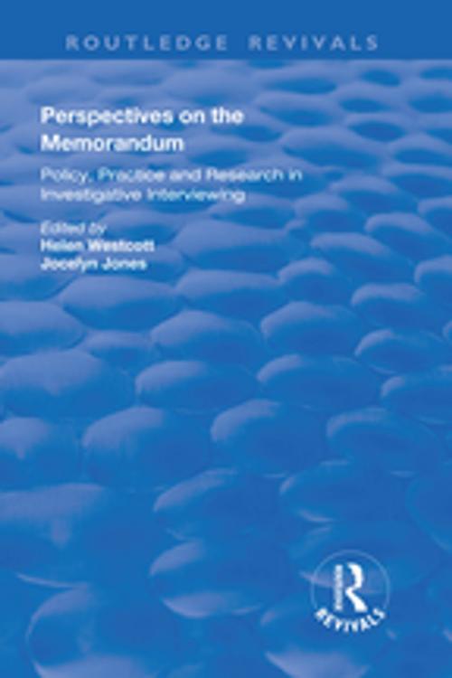 Cover of the book Perspectives on the Memorandum by , Taylor and Francis