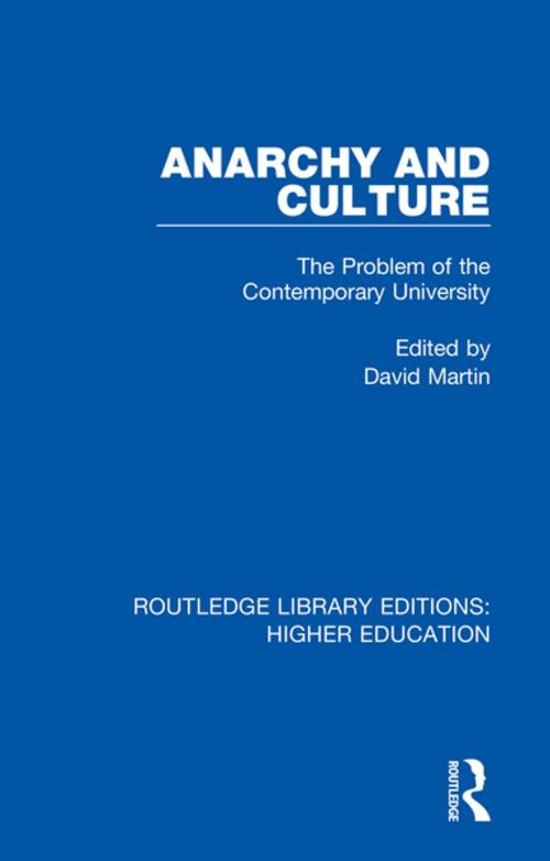 Cover of the book Anarchy and Culture by David Martin, Taylor and Francis