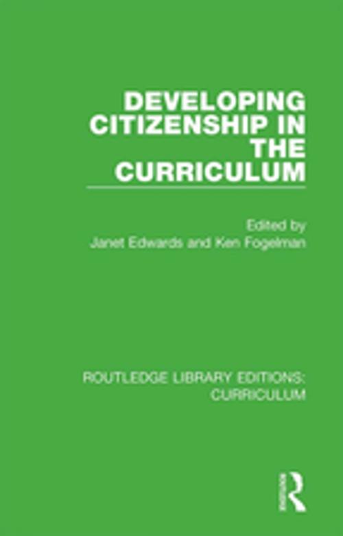 Cover of the book Developing Citizenship in the Curriculum by , Taylor and Francis