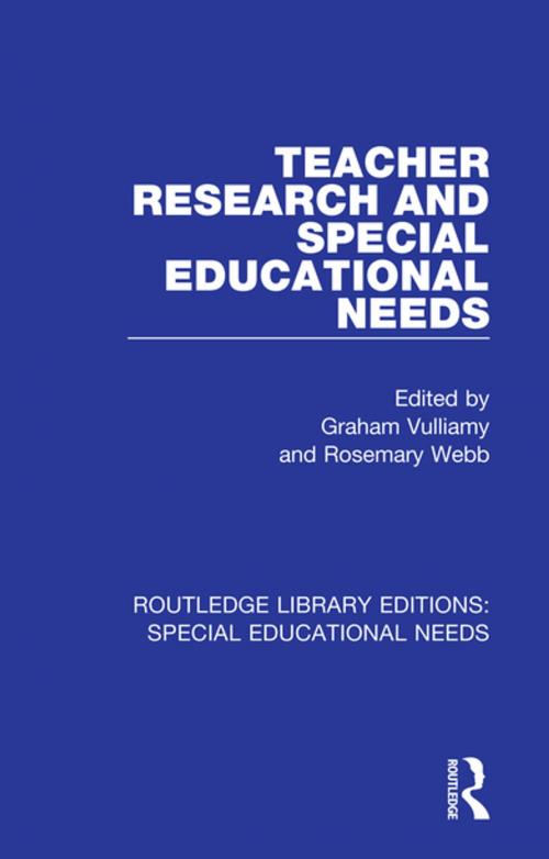 Cover of the book Teacher Research and Special Education Needs by , Taylor and Francis
