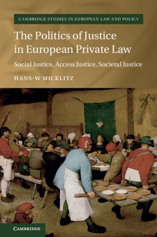 Cover of the book The Politics of Justice in European Private Law by Hans-W Micklitz, Cambridge University Press