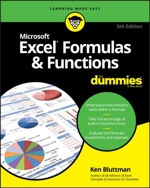 Cover of the book Excel Formulas & Functions For Dummies by Ken Bluttman, Wiley